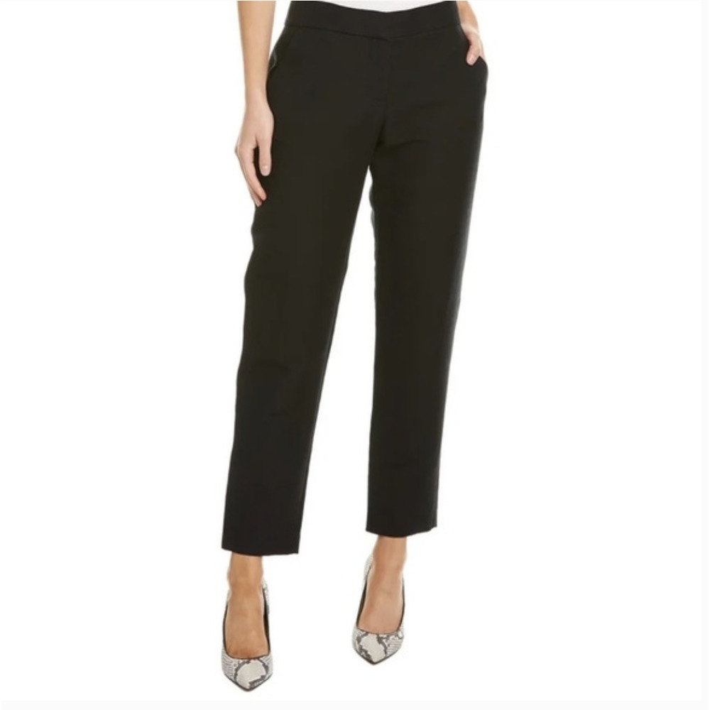 NWT A.L.C Split Step Hem Wool Trouser Pants 8 Black Women's ALC